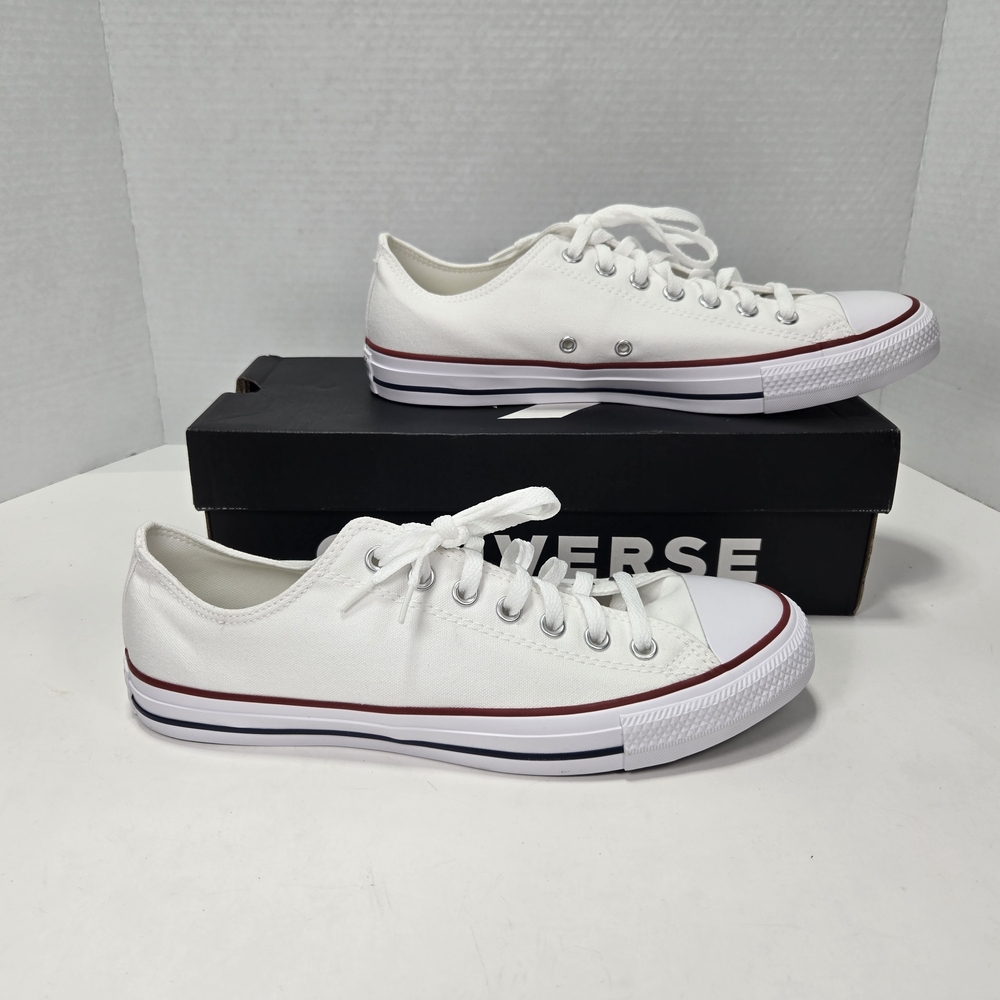 Converse Unisex Chuck Taylor All Star Low Top White Sneakers Men's 10 Women's 12